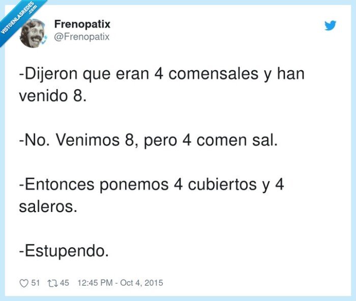 comensales,cubiertos,estupendo,chistaco,salero