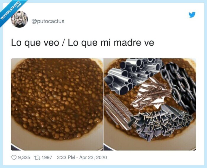 madre,ver,lentejas,comida,hierro