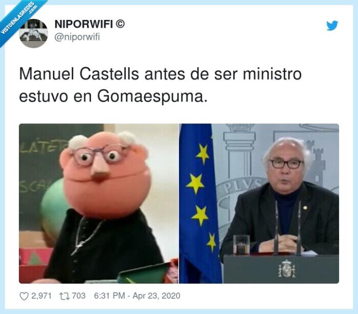gomaespuma,ministro,manuel castells,antes