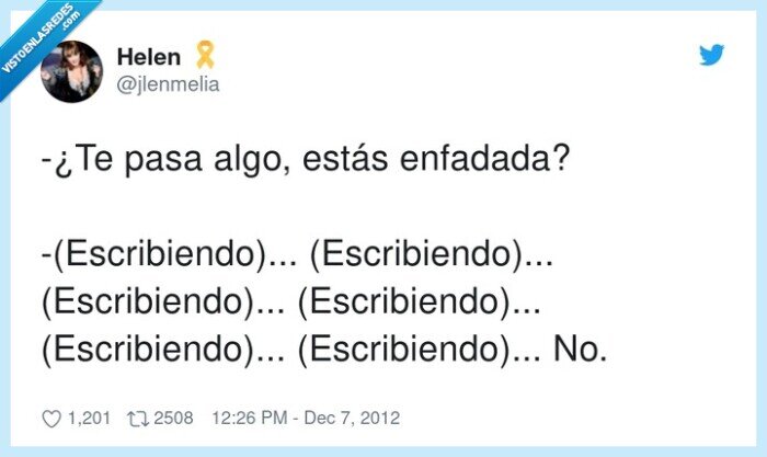 (escribiendo),enfadada,estás,no