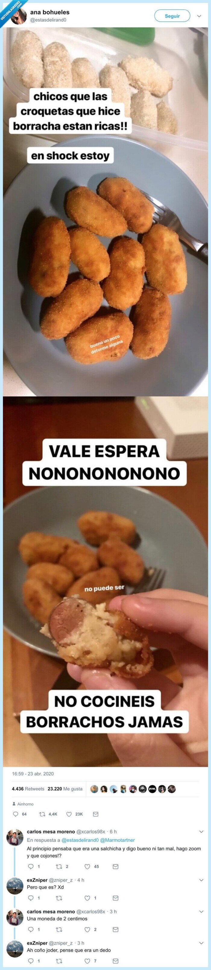croqueta,moneda,dentro