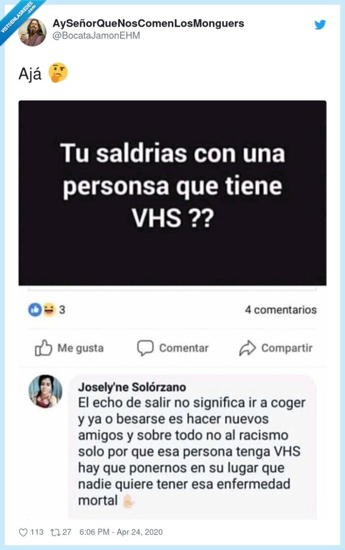 ajá,vhs,cintas,vih,ignorancia