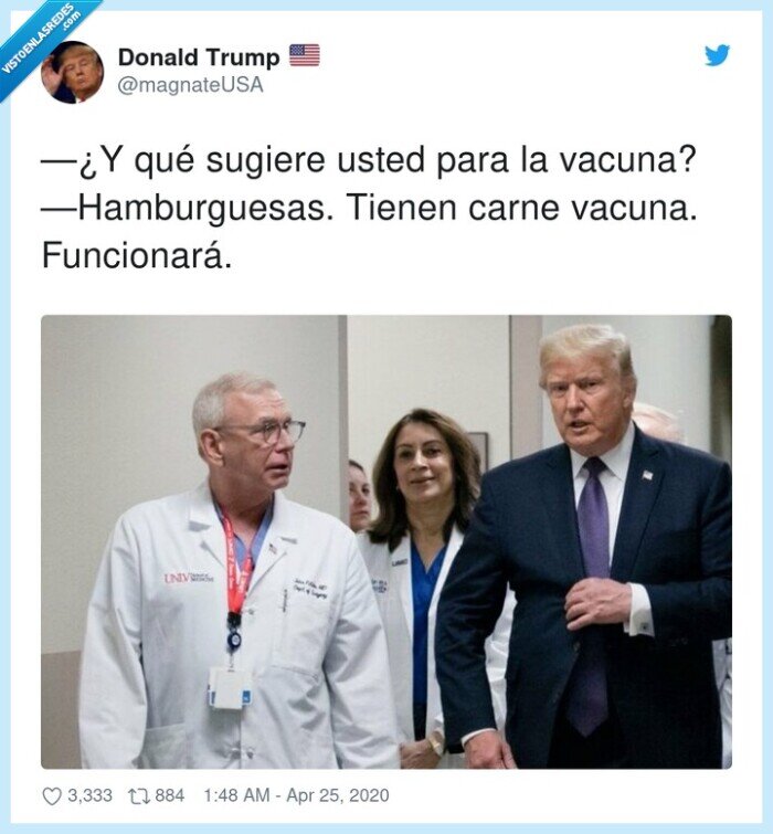 hamburguesas,funcionar,vacuna,donald trump