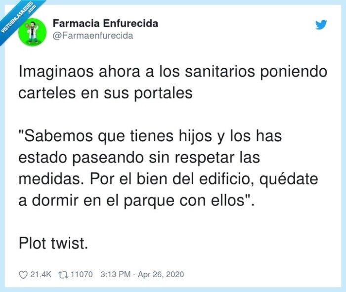 sanitarios,edificio,portales,respetar,medicos,coronavirus