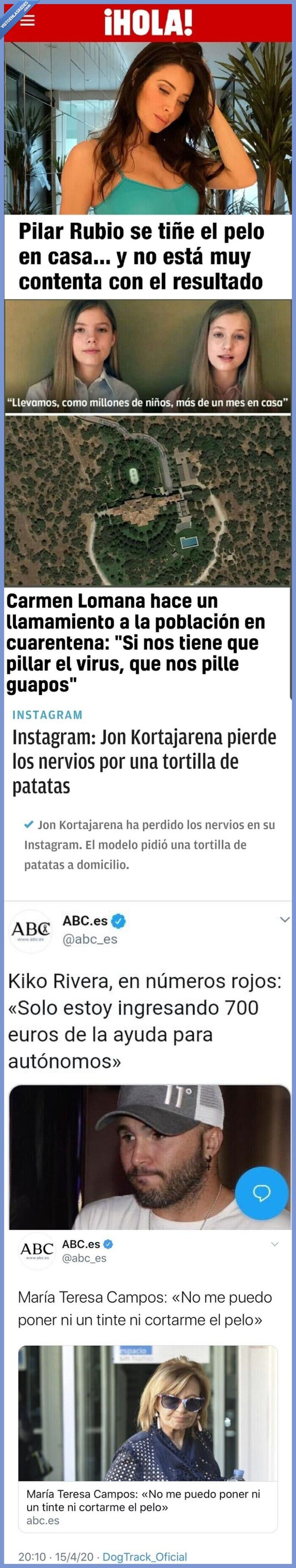 famosos,hipocresía,confinamiento,cuarentena