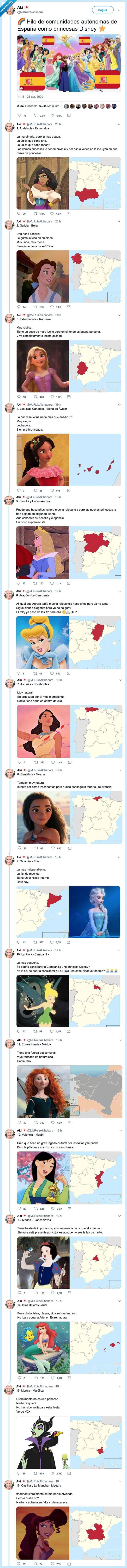 comunidades autónomas,ccaa,princesas disney
