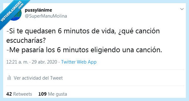 canción,minutos,vida,elegir,escuchar