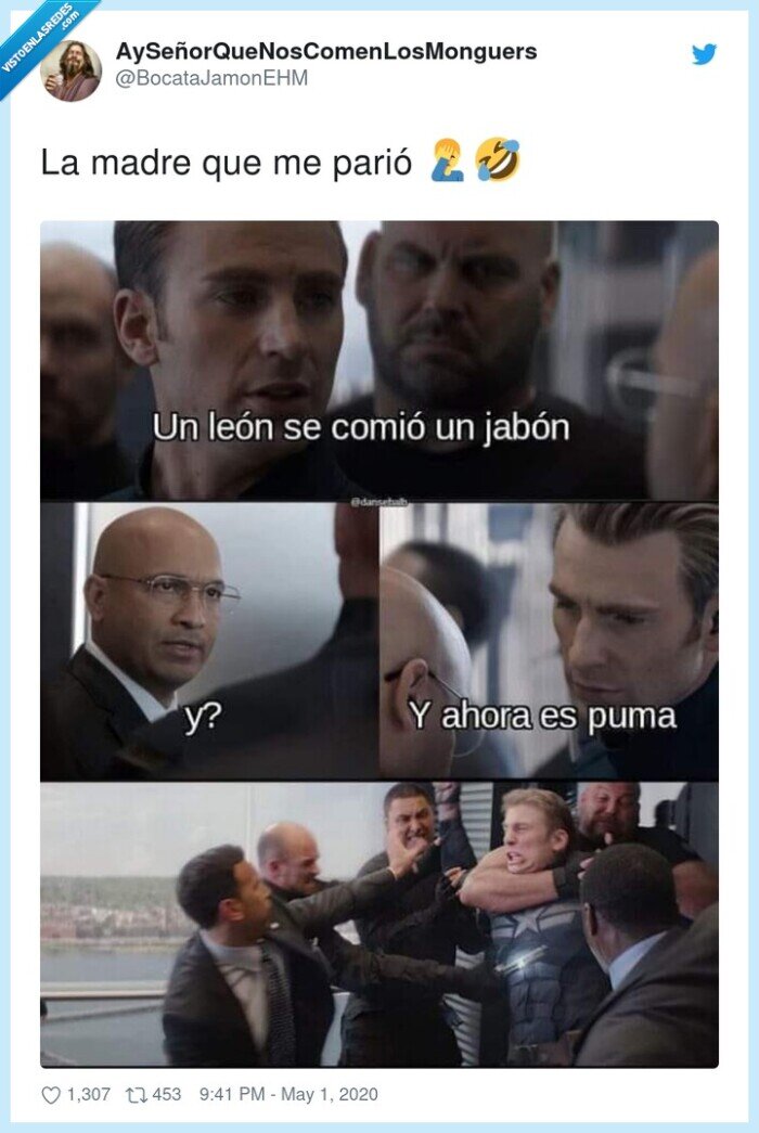 puma,espuma,león,jabón,chistaco