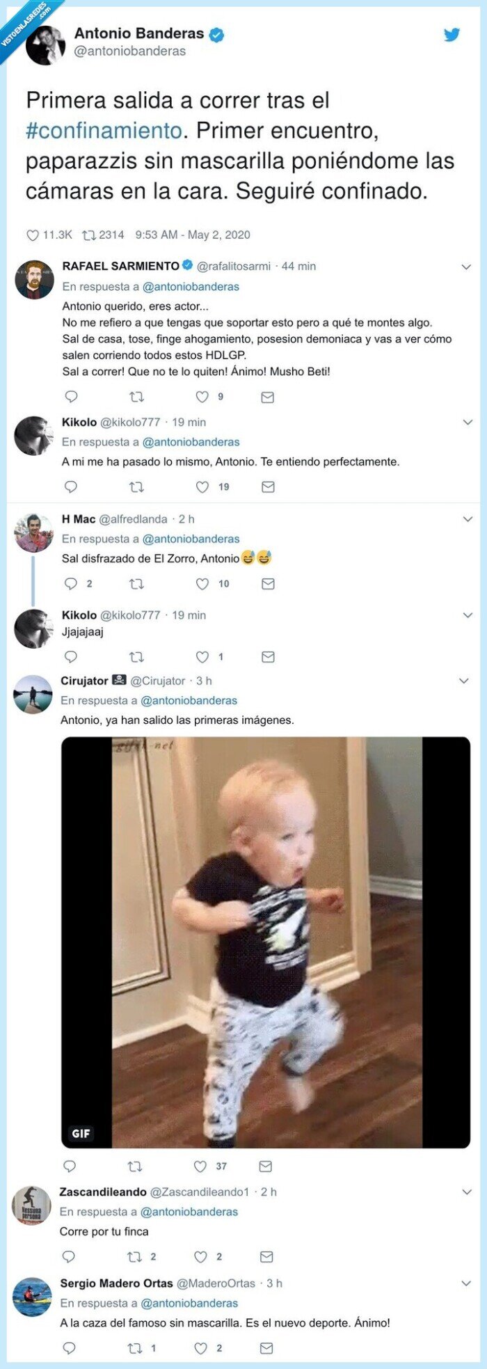 confinamiento,encuentro,paparazzis,mascarilla,confinado,cuarentena,antonio banderas