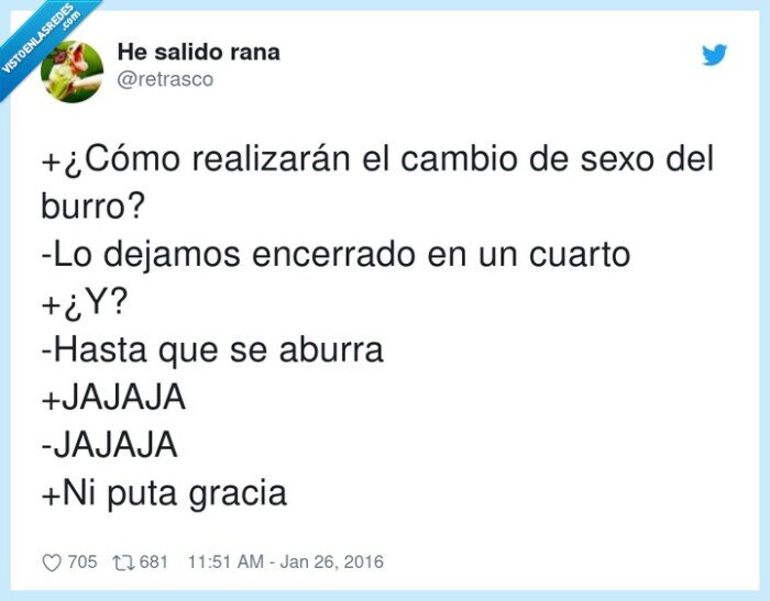 cambio de sexo,burro,burra,aburrirse