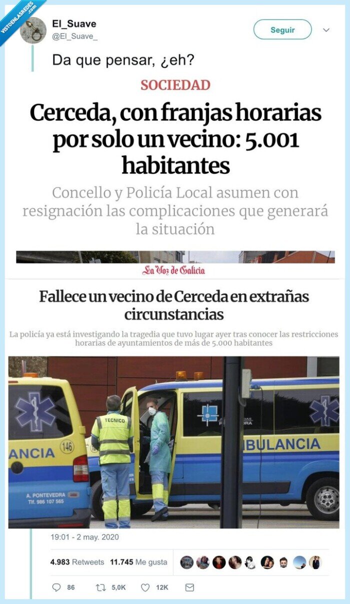 cuarentena,cerceda,asesinato,espero que sea fake