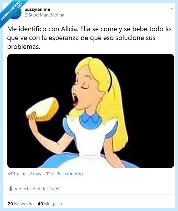 alicia,país de las matavillas,comer,beber,problemas,solucionar