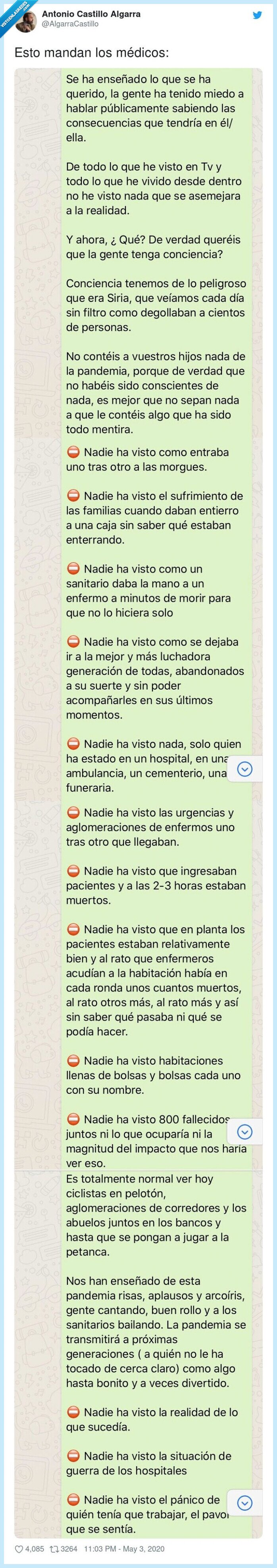 médicos,pandemia,realidad