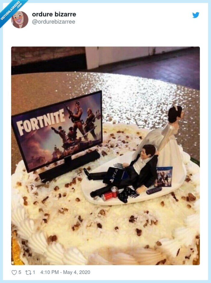 fortnite,tarta,novios