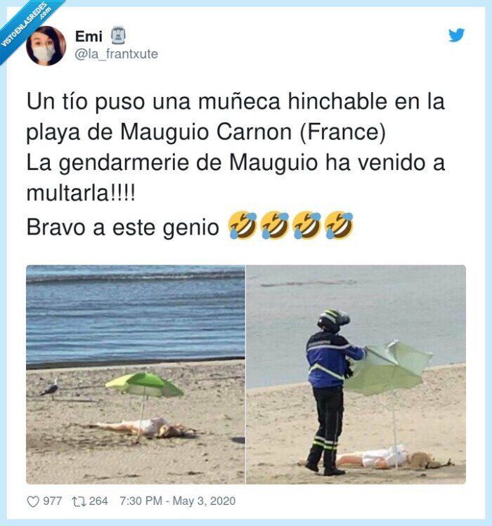 gendarmerie,hinchable,multa,francia,muñeca