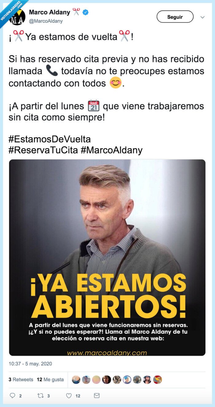 marco aldany,fernando simón,peinado,peluquería,moderno,coronavirus