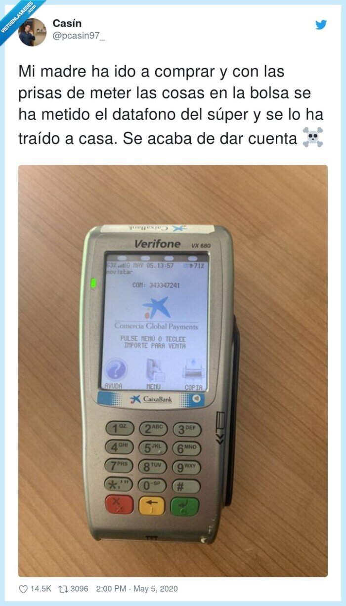 datafono,comprar,traído,cuenta,súper