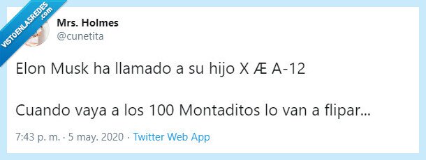elon musk,hijo,humor,twitter,vida,chistaco,X Æ A-12