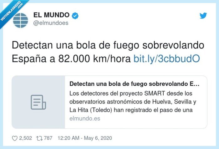 sobrevolando,detectar,españa,km/hora,bola de fuego