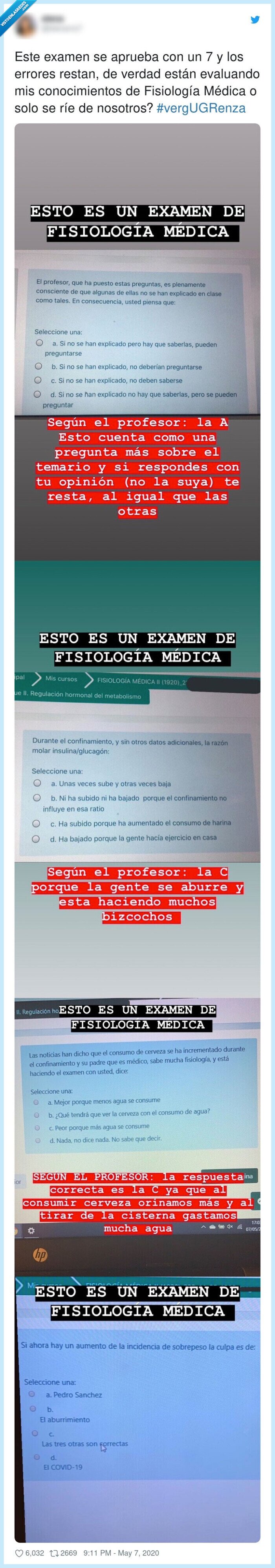 conocimientos,verguenza,fisiología,evaluando,examen
