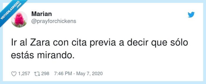 solo estoy mirando,zara,cuarentena