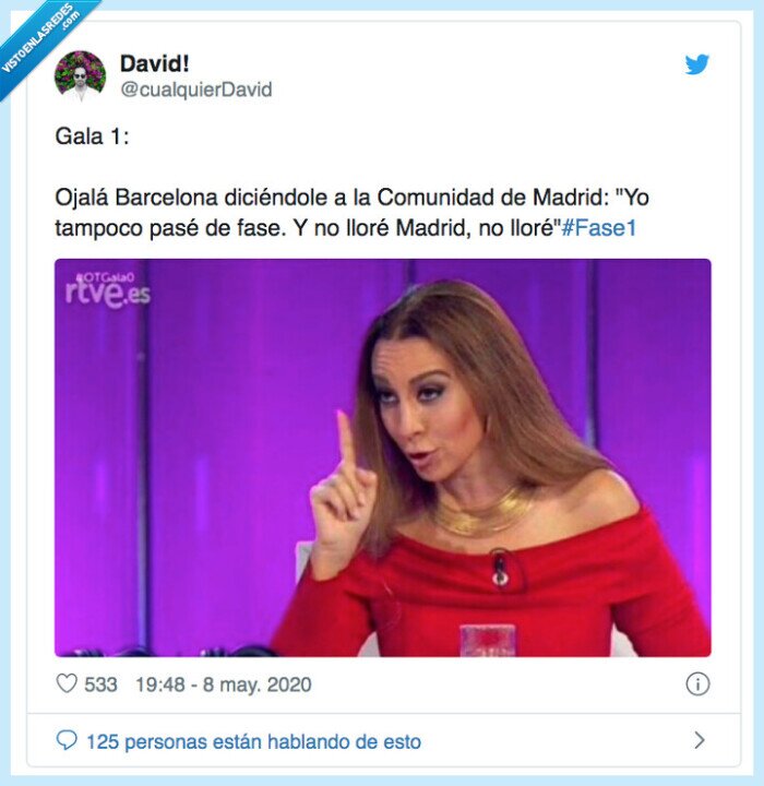 575847 - Recopilatorio: el cambio de fase de desescalada como si fuera una gala en base de memes: 