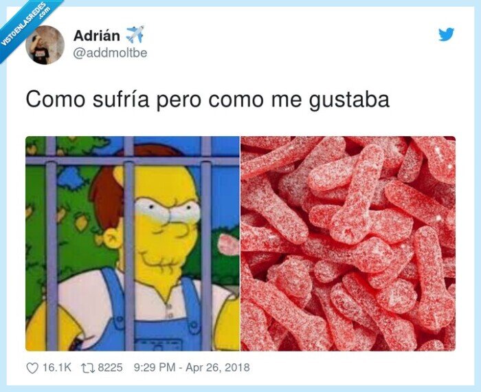 gustar,picar,chucheria,sufrir