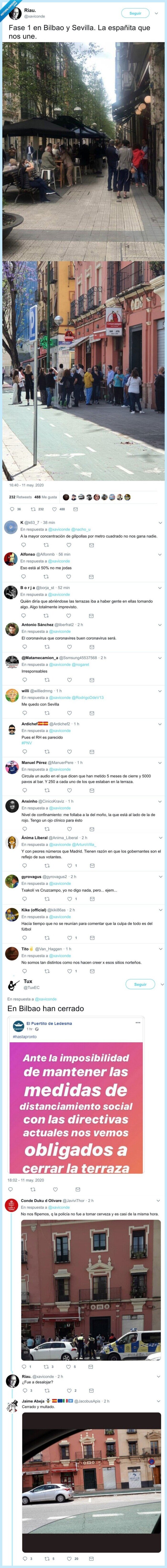 fase 1,bar,confinados,sevilla,bilbao,cuarentena