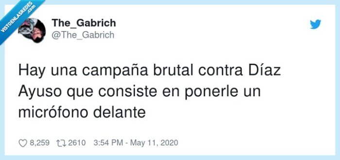 micrófono,campaña,diaz ayuso,delante,brutal