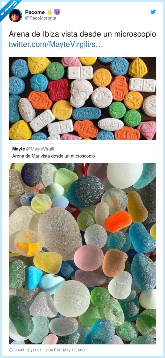 microscopio,arena,ibiza,vista