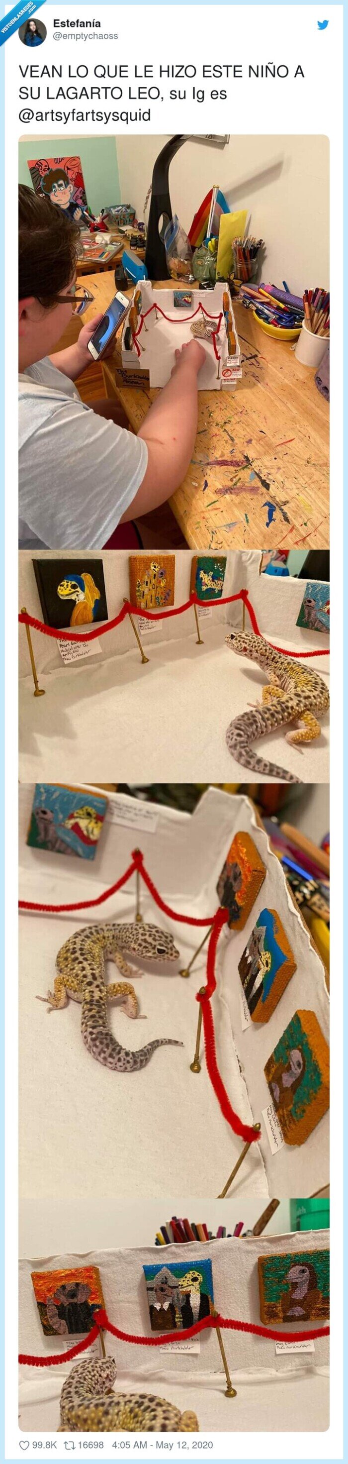 @artsyfartsysquid,lagarto,niño,galeria,mini