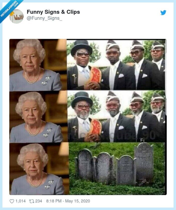 isabel II de inglaterra,coffin meme,dep