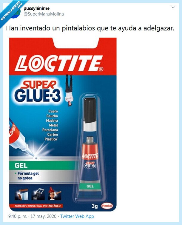 pintalabios,adelgazar,ayudar,pegamento