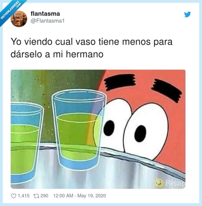 dárselo,hermano,viendo,menos,repartir