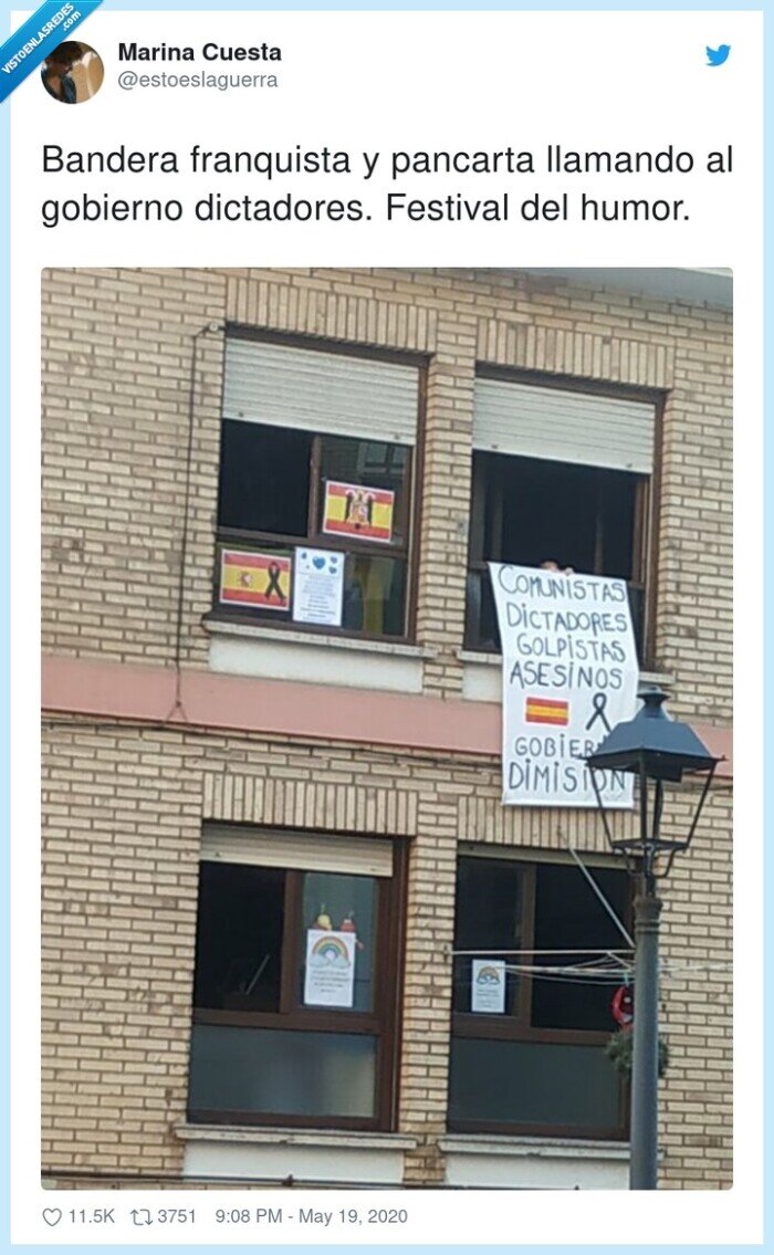 franquista,dictadores,pancarta,llamando,gobierno,festival