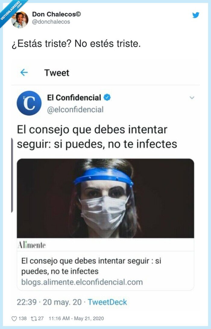 estás,triste,depresión,no te infectes,mascarilla