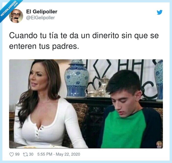 dinerito,sin enterarse,padres,tía,propina