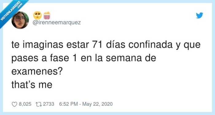 confinada,examenes,pasar de fase,coronavirus