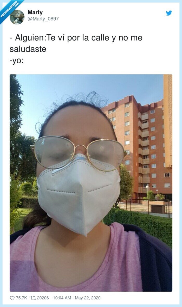 gafas,empañadas,saludar,mascarilla,coronavirus