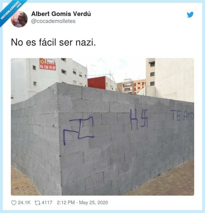 fácil,nazi,pintadas,muro