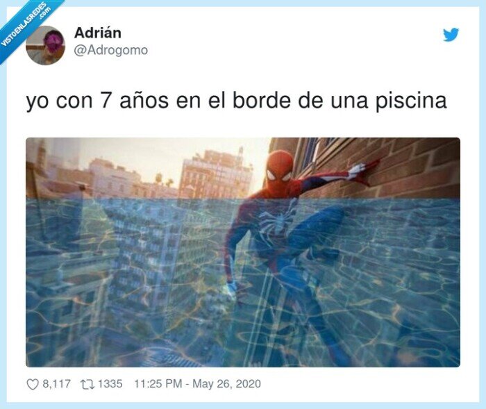 590850 - Cuando te sientes Spiderman en el agua, por @Adrogomo