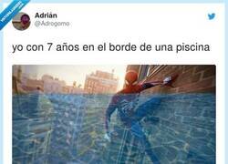 Enlace a Cuando te sientes Spiderman en el agua, por @Adrogomo