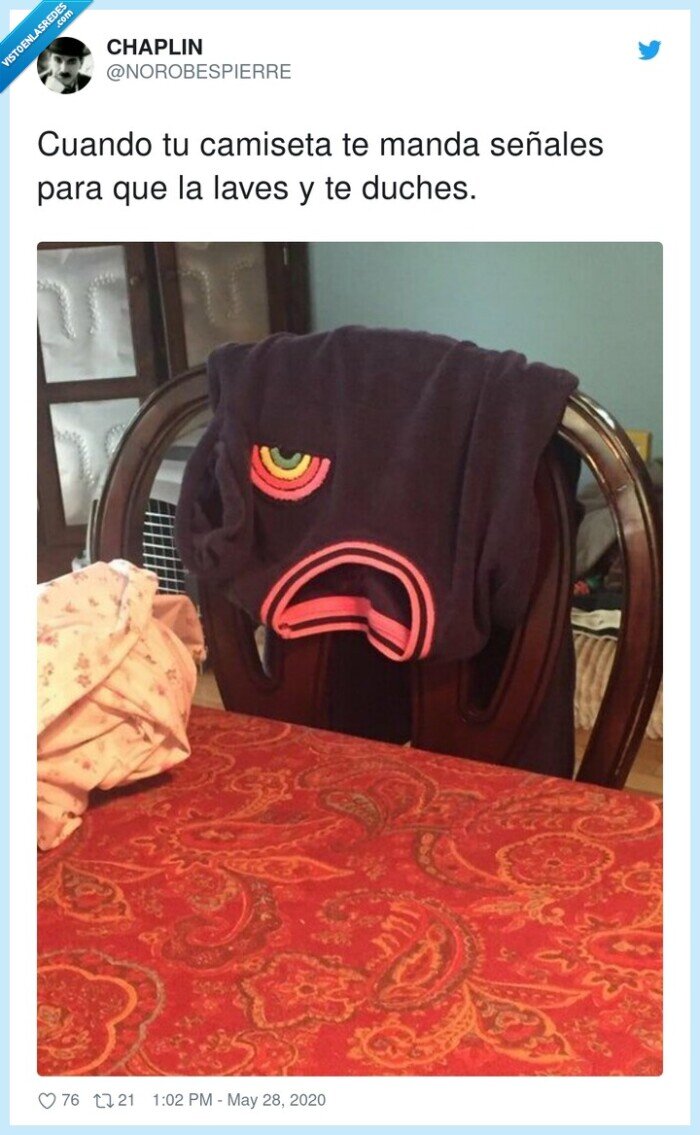 camiseta,señales,ducharse