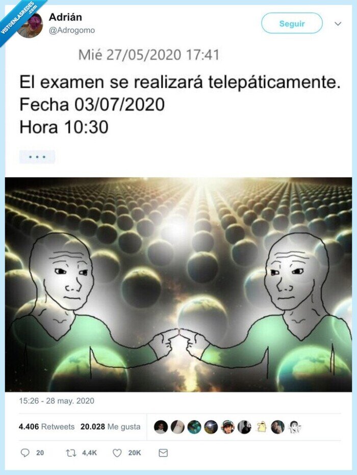 telepaticamente,examen