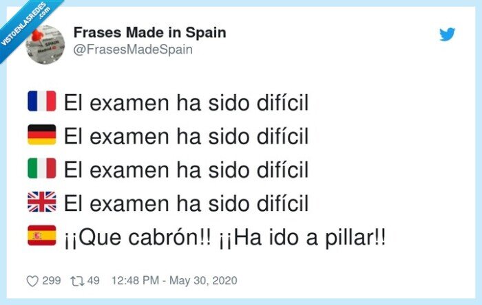 593451 - El examen ha sido difícil, por @FrasesMadeSpain