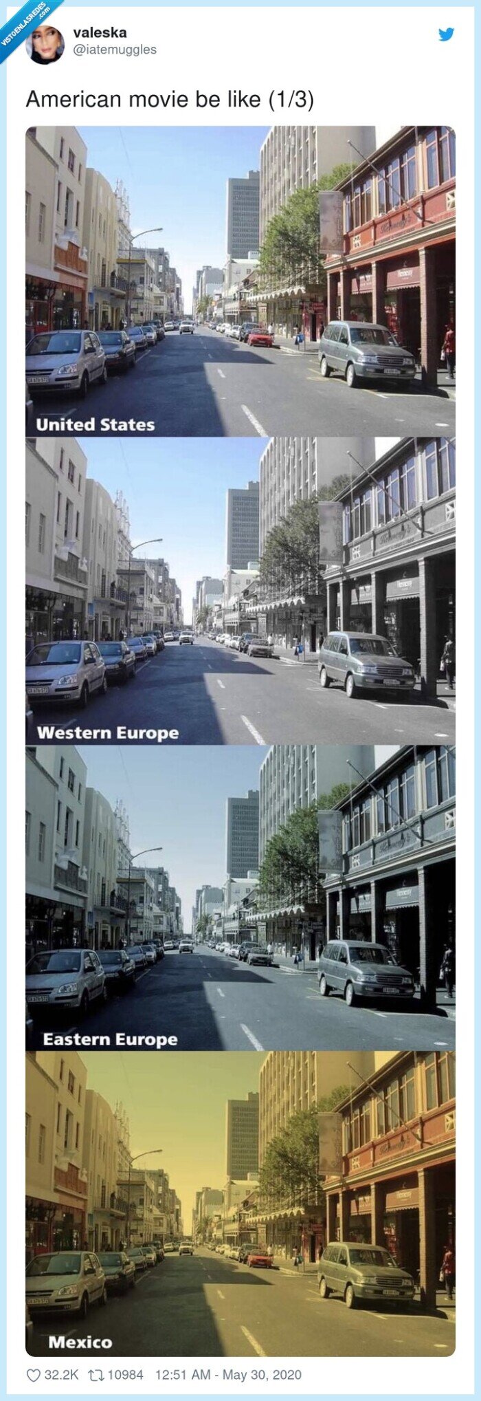 películas,tonos,color,países