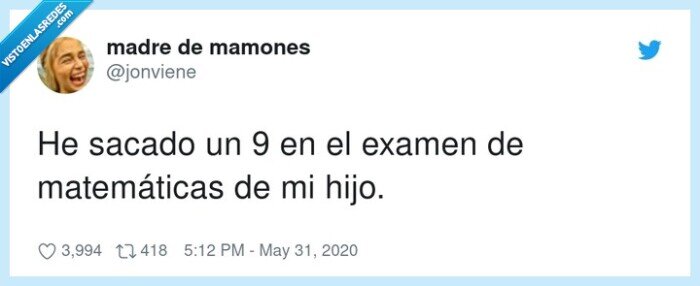 matemáticas,examen,hijo