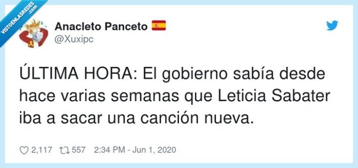 canción,gobierno,última,semanas,leticia sabater