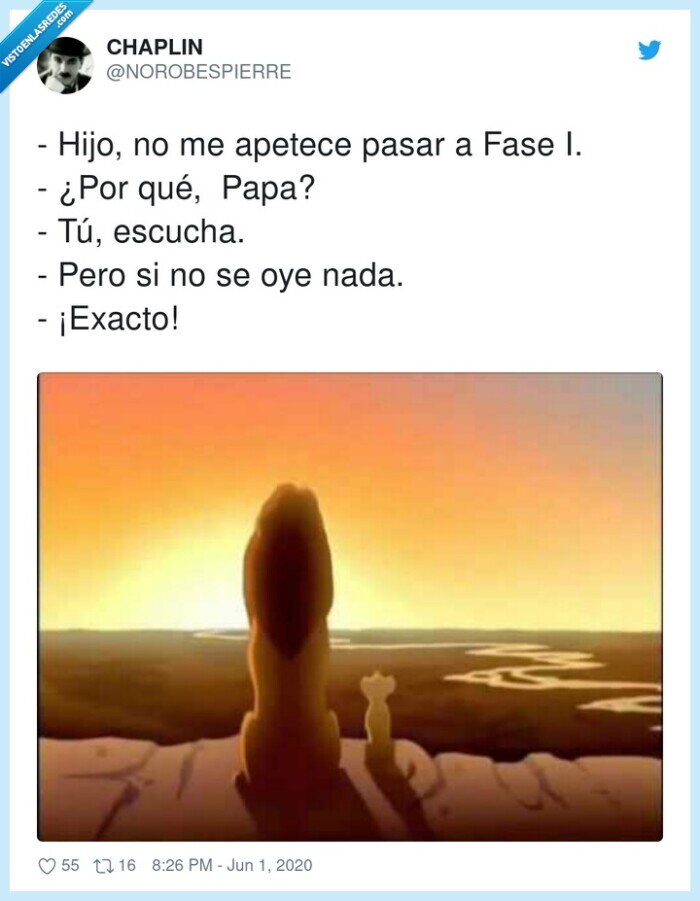 escuchar,apetecer,exacto,rey león,fase 1,papa,cuarentena