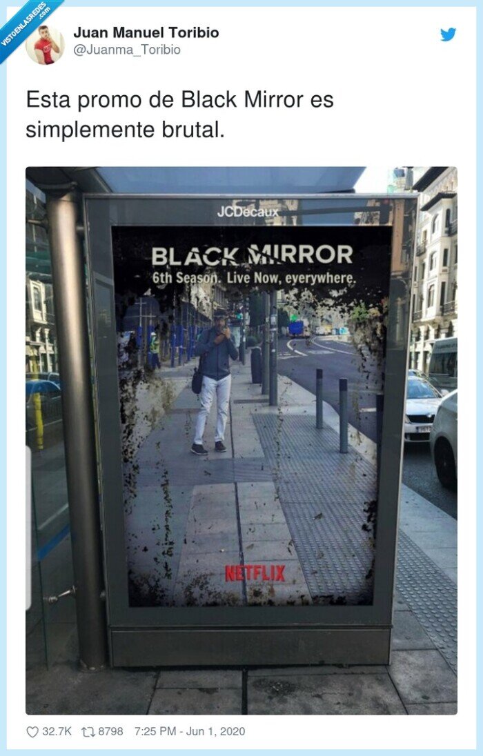 595405 - La promo de Black Mirror en las calles de 2020 es simplemente genial, por @Juanma_Toribio